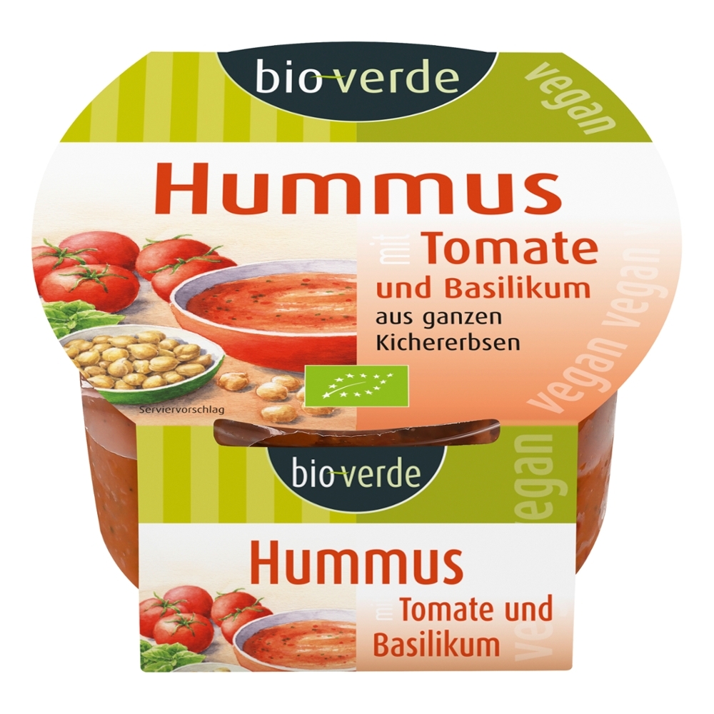 BIO - Hummus de tomate e manjericão, VEGAN, 150g