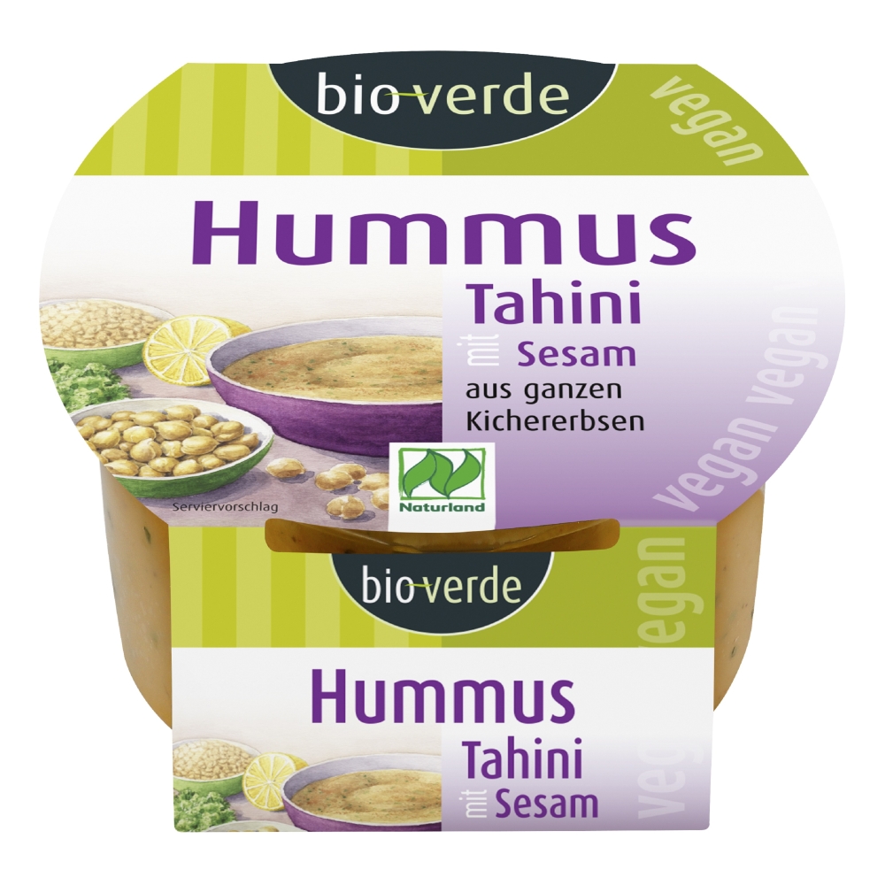 BIO - Hummus com Tahini, creme para barrar, Vegan, Naturland, 150g