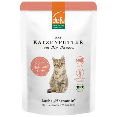 DEFU BIO - Gato, Refeição húmida - Salmão Harmony, 85g