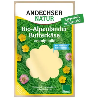 BIO - Queijo Terras dos Alpes em fatias 50% gordura, 150g