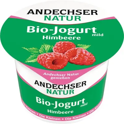 BIO - Iogurte suave Framboesa 3,7%, 100g