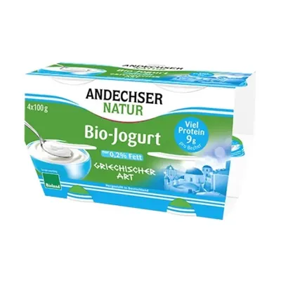 BIO - Iogurte Tipo Grego 0,2%, cluster 4x100g