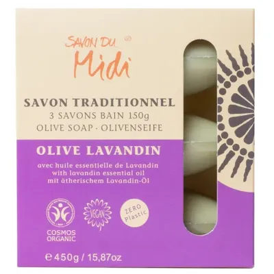Sabonetes de Azeite com Alfazema em caixa, 3x150g 